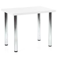 Stôl Modex A) 90x60 Płyta/Oceľ – Biely Mat
