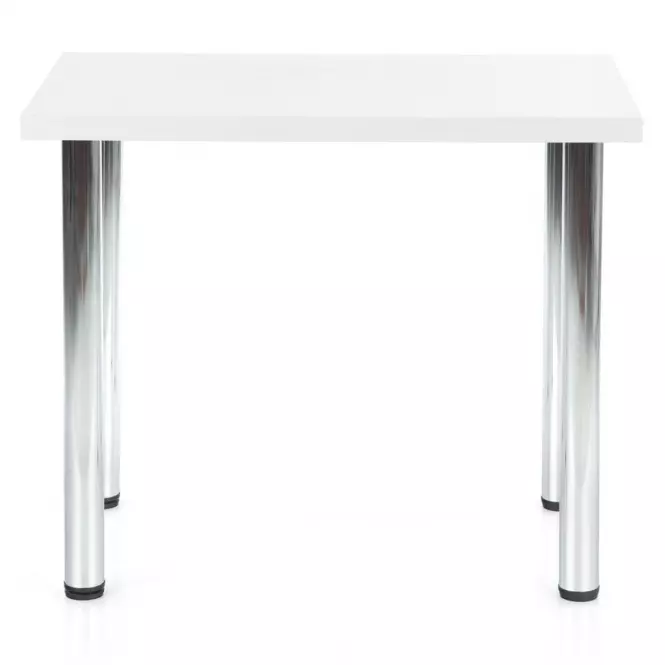 Stôl Modex A) 90x60 Płyta/Oceľ – Biely Mat