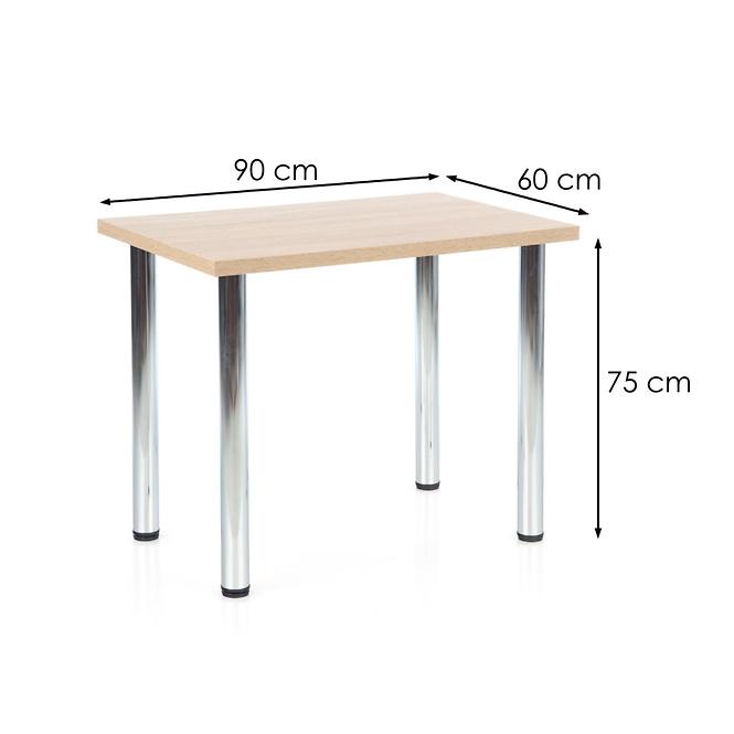 Stôl Modex A) 90x60 Płyta/Oceľ – Dub Sonoma,2