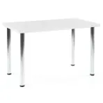 Stôl Modex B) 120x68 doska/oceľ – Biely Mat