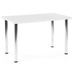 Stôl Modex B) 120x68 doska/oceľ – Biely Mat