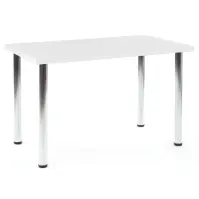 Stôl Modex B) 120x68 doska/oceľ – Biely Mat