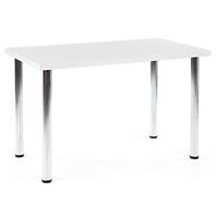 Stôl Modex B) 120x68 doska/oceľ – Biely Mat