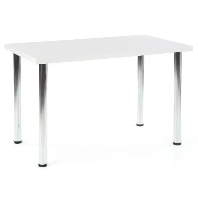 Stôl Modex B) 120x68 doska/oceľ – Biely Mat