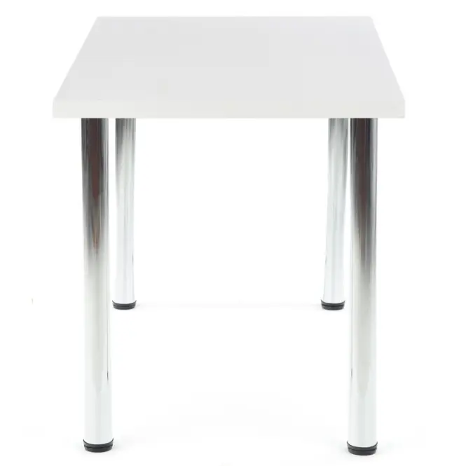 Stôl Modex B) 120x68 doska/oceľ – Biely Mat,4