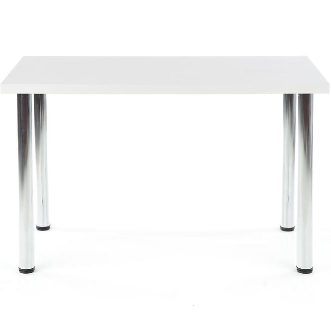 Stôl Modex B) 120x68 Płyta/Oceľ – Biely Mat,2