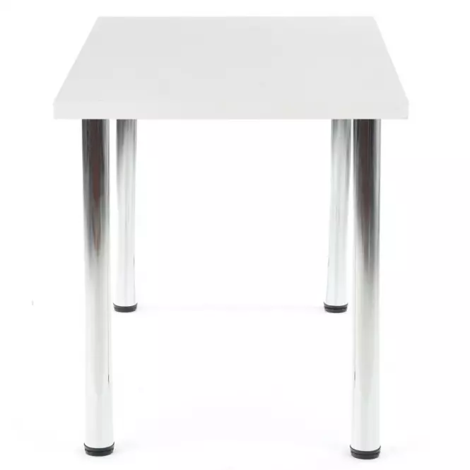 Stôl Modex B) 120x68 Płyta/Oceľ – Biely Mat