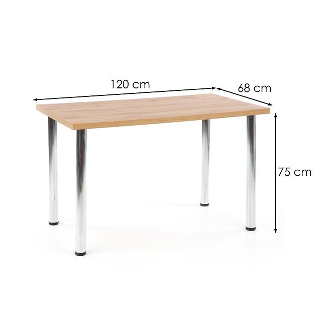 Stôl Modex B) 120x68 Płyta/Oceľ – Dub Wotan,2