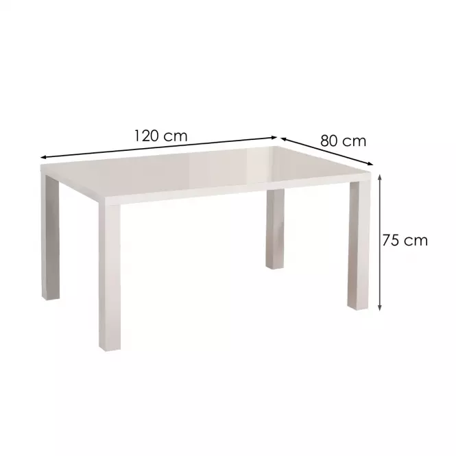 Stôl Ronald A) 120x80 Mdf – Biely
