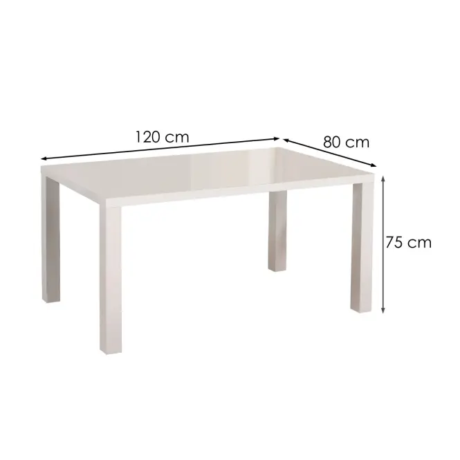 Stôl Ronald A) 120x80 Mdf – Biely,2
