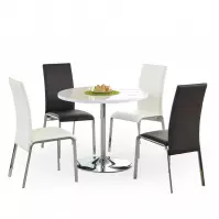 Stôl Omar 90 Mdf/Oceľ Biely