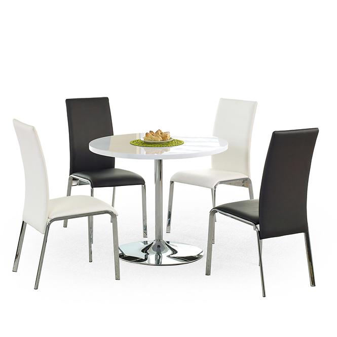 Stôl Omar 90 Mdf/Oceľ Biely