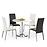 Stôl Omar 90 Mdf/Oceľ Biely
