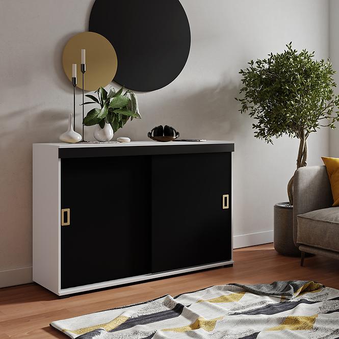 Komoda Retro 120 Biely/Čierna + Craft Rukoväte,3