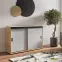 Komoda Retro 140 Craft/Biely + Čierna Rukoväte,3
