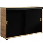 Komoda Retro 140 Craft/Čierna + Craft Rukoväte