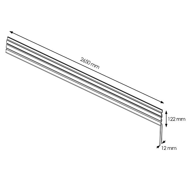 Lamelový panel VOX LINERIO M-LINE Antracit 12x122x2650mm