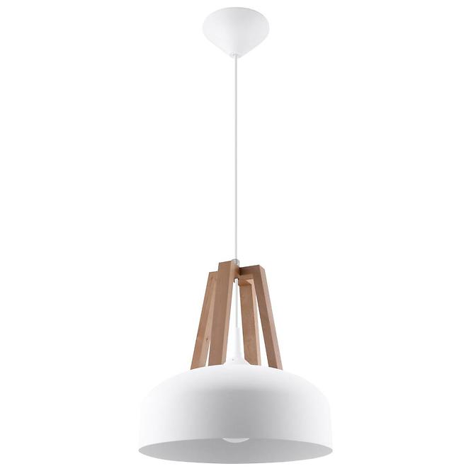 Luster Casco A-0388 biely/prírodné drevo,2