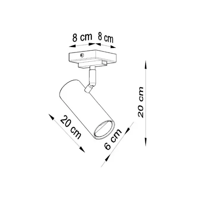 Nástenná lampa Indiana 1 A-0499 čierna,4