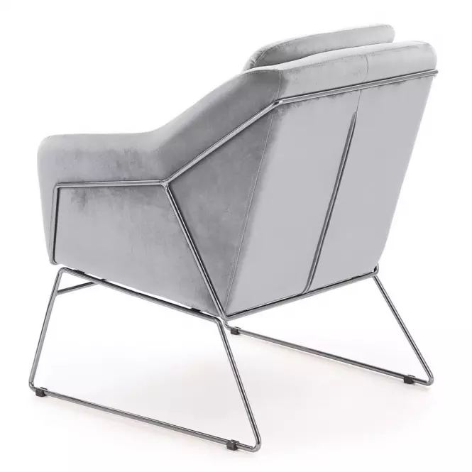 Kreslo Soft svetlý šedá/chróm