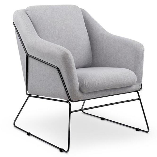 Kreslo Soft 2 svetlosivá/čierna