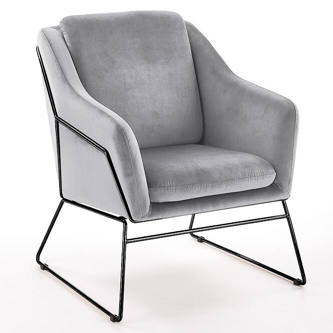 Kreslo Soft 2 svetlosivá/čierna,7