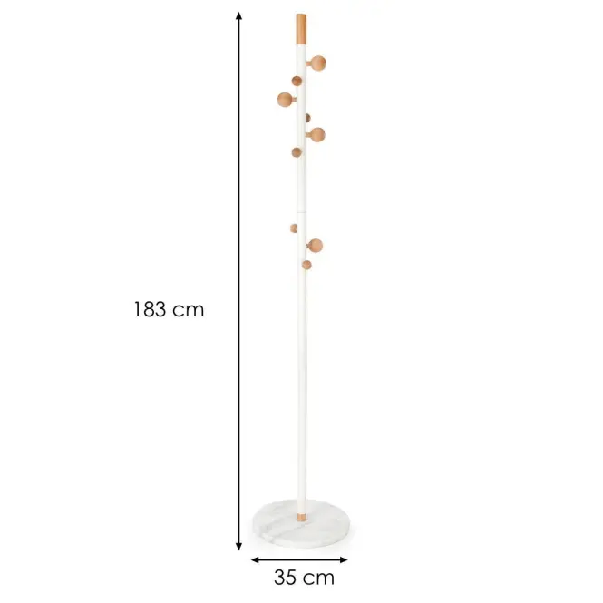 Vešiak W65 prírodný/biely,2