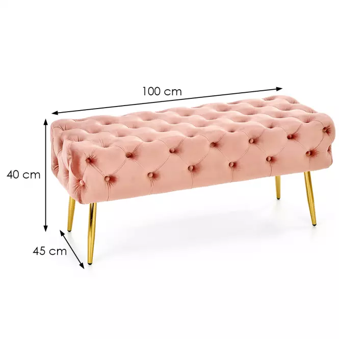 Taburetka Athena ružový/zlatý,8