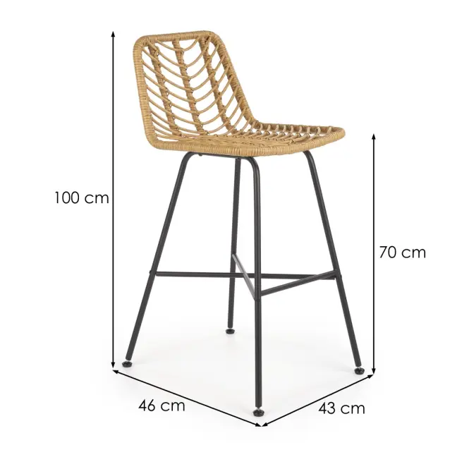 Barová Stolička H-97 rattan,2