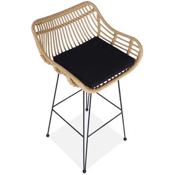Barová Stolička H-105 prírodná/čierna,4