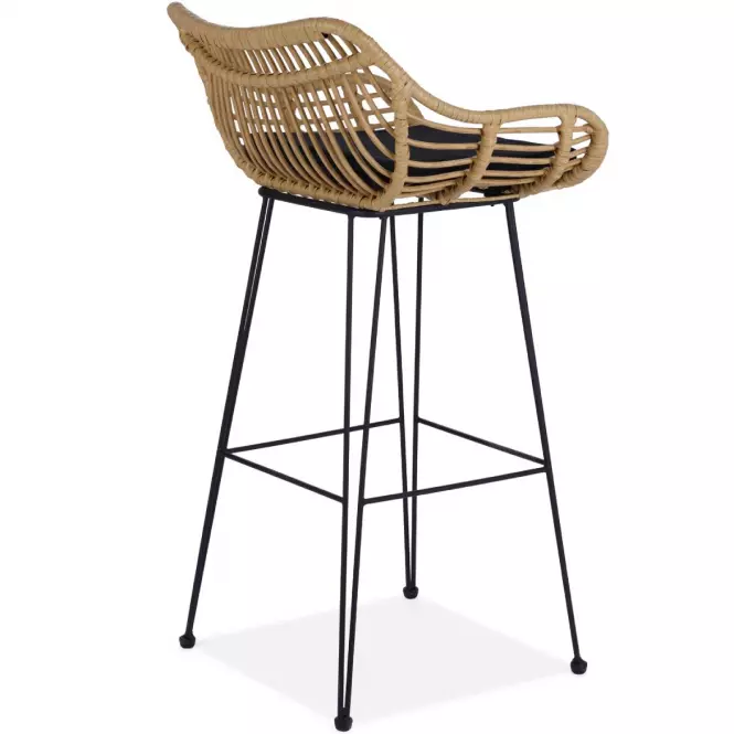 Barová Stolička H-105 Prirodzené/Čierna