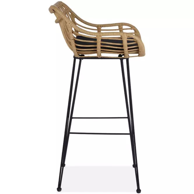 Barová Stolička H-105 Prirodzené/Čierna
