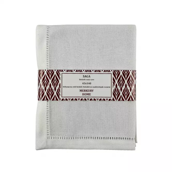 Behúň SAGA biela 45x140 easy care