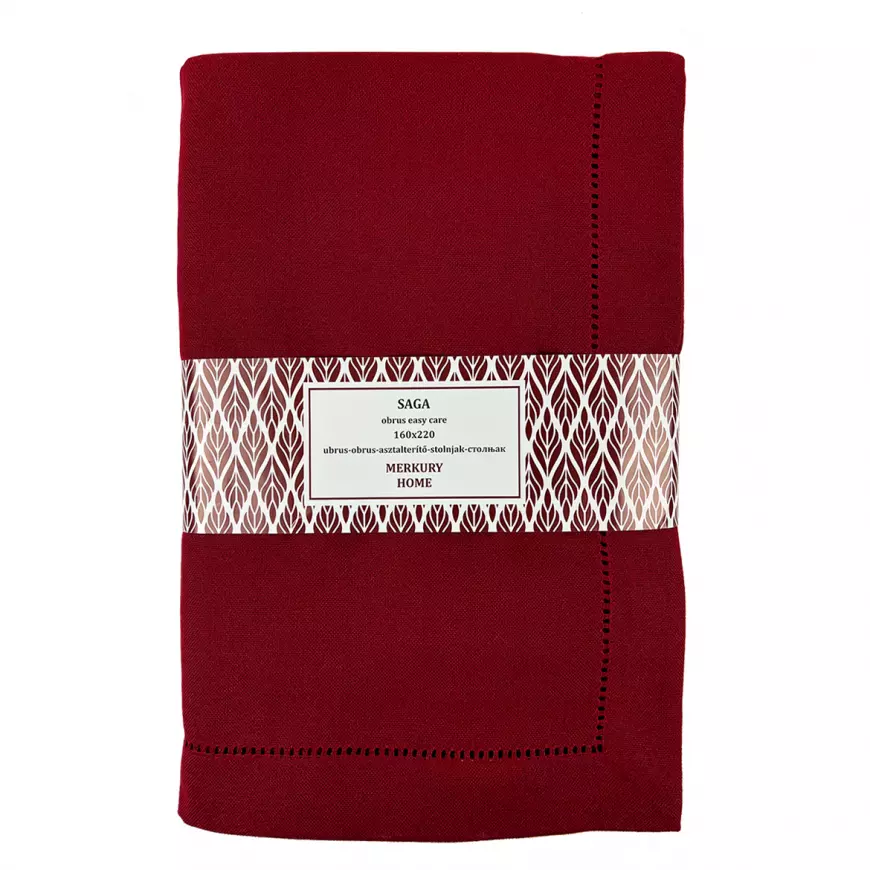 Obrus SAGA bordová 160x220 easy care