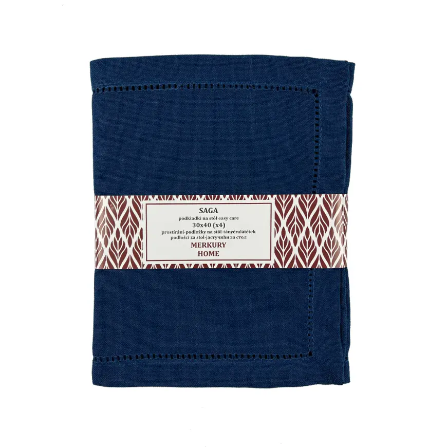 Podložka SAGA indigo 30x40 easy care kpl. 4 ks