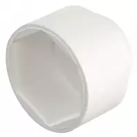 Plastové šesťhranné krytky biele M6