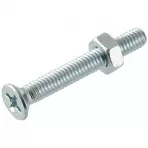 Skrutka plochá hlavička pozink. M3x40mm