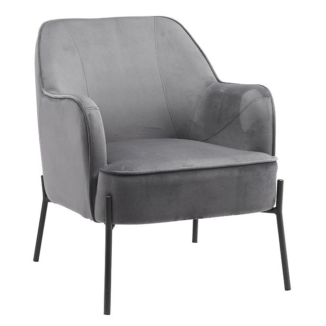 Kreslo Bob Dark Grey Velvet 13