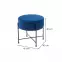 Taburetka Bob Blue Velvet 16,5