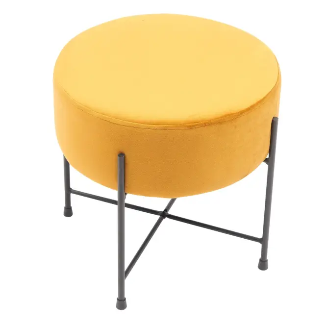 Taburetka Bob žltá Velvet 20,3