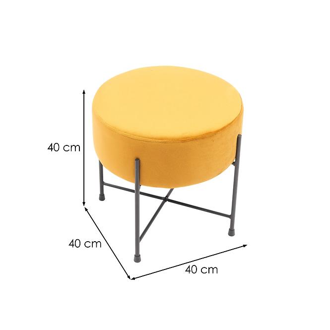 Taburetka Bob žltá Velvet 20,5