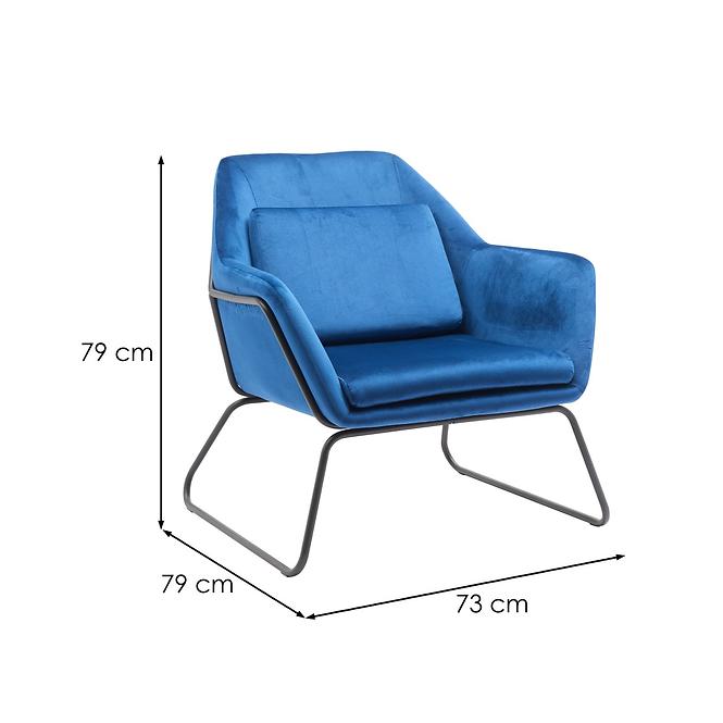 Kreslo Monty Blue Velvet 16