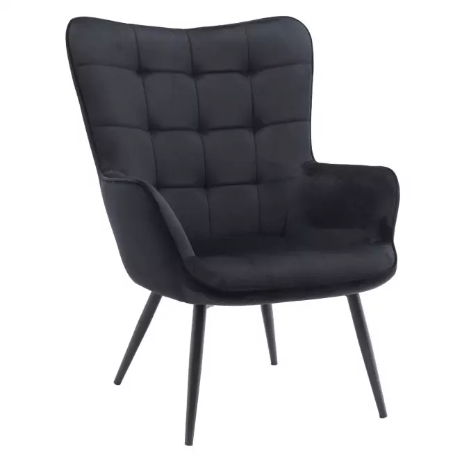 Kreslo Jet Black Velvet 19,2