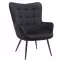 Kreslo Jet Black Velvet 19,2