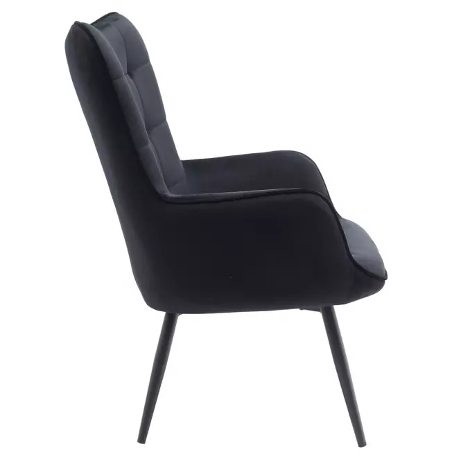 Kreslo Jet Black Velvet 19,3