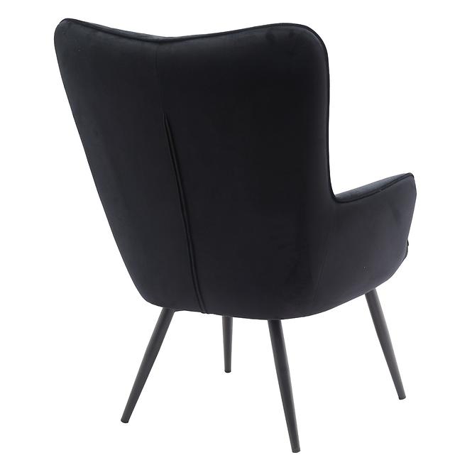 Kreslo Jet Black Velvet 19