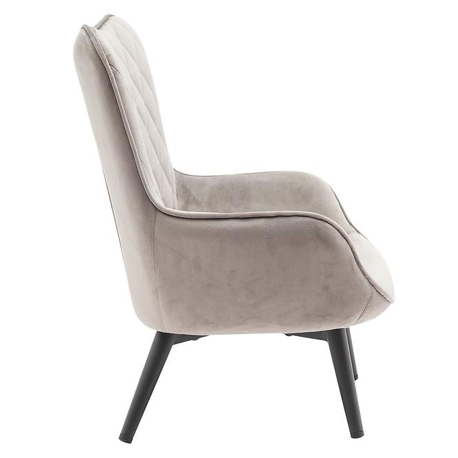 Křeslo Mini Light Grey Velvet 12