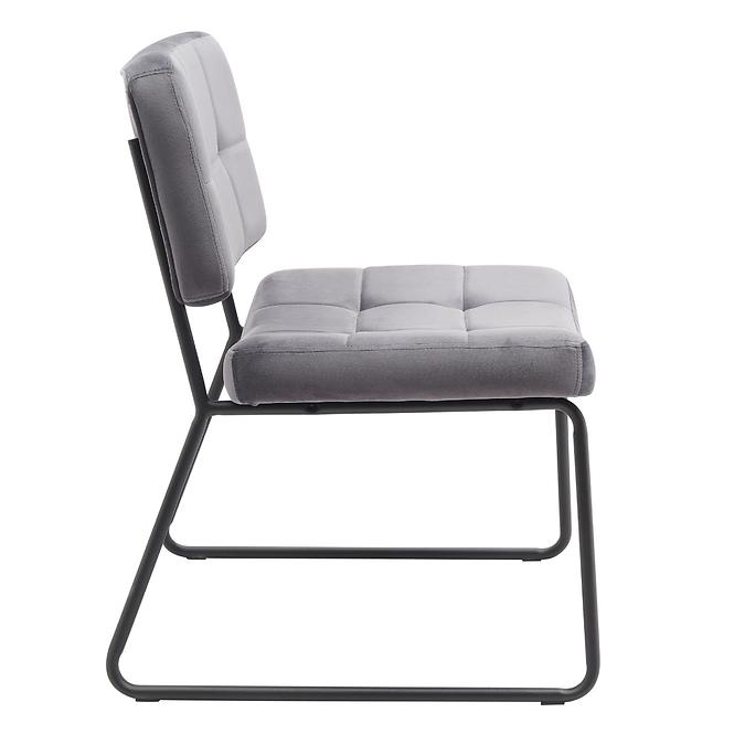 Kreslo s opierkou nôh You&Me Dark Grey Velvet