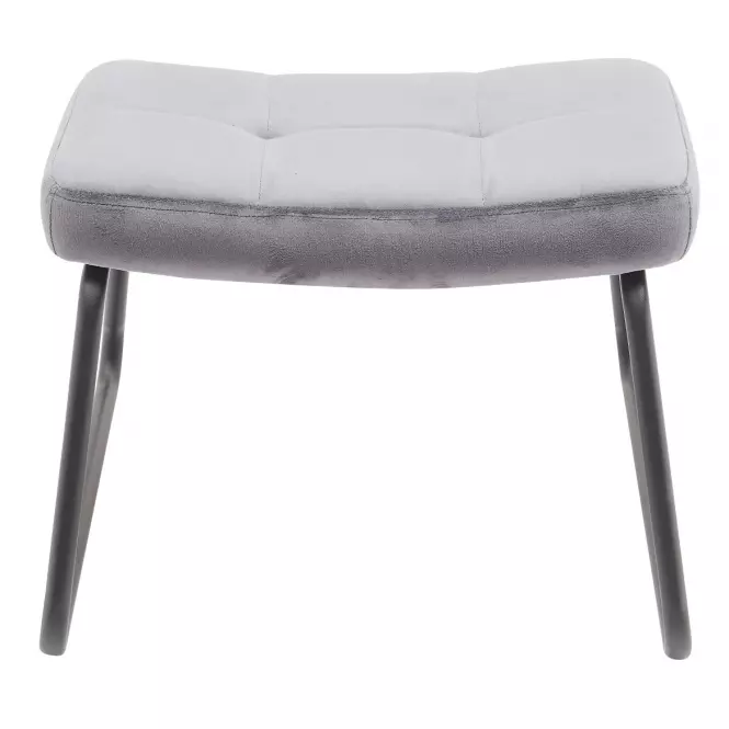 Kreslo s opierkou nôh You&Me Dark Grey Velvet