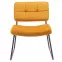 Kreslo s opierkou nôh You&Me Yellow Velvet,3